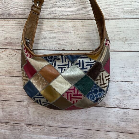 TIGNANELLO PATCHWORK LEATHER BAG - Picture 2 of 8